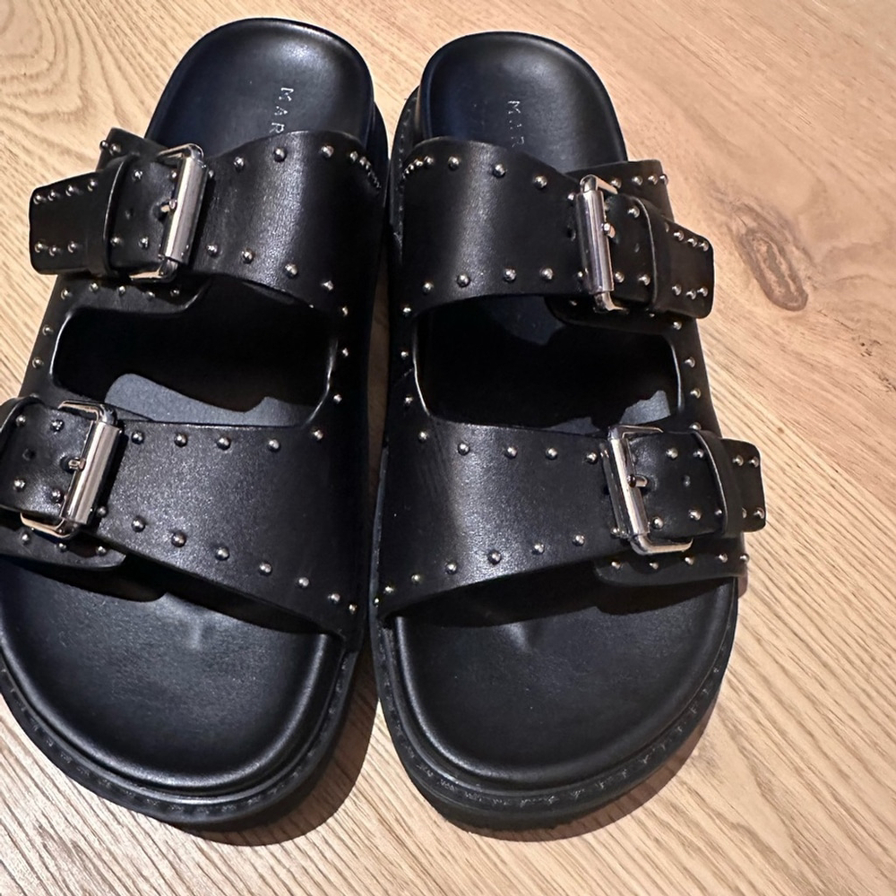 Marc Fisher LTD Women's Agusta Sandal leather lug sole thick straps Sz 7.5 NEW - Picture 8 of 12